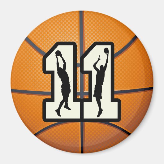 Nummer 11 Basketball und Spieler Magnet (Vorne)