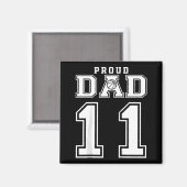 Nummer 11 Custom Proud Basketball Vater Personalis Magnet (Vorderseite/Rückseite)