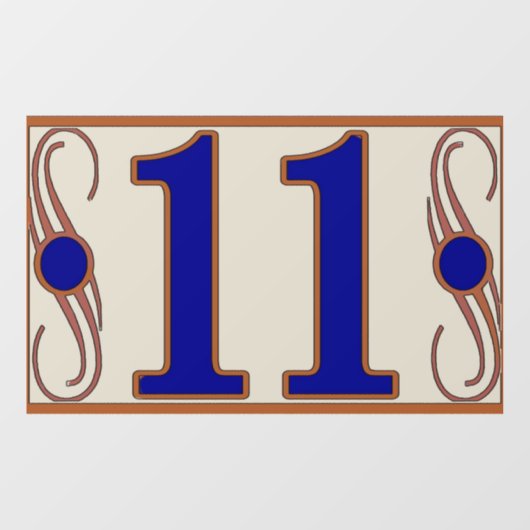 Nummer 11 fensteraufkleber (Blatt)