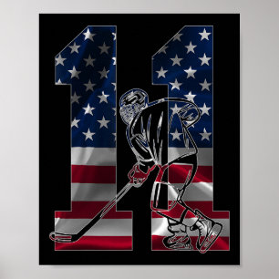 Nummer 11 Jahre Eishockey 11. Geburtstag  Poster