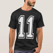 Nummer 11 Varsity Sports Team Jersey 11. Geburtsta T-Shirt (Vorderseite)