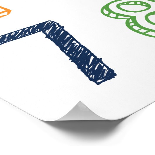 Nummer 123 Poster (Ecke)