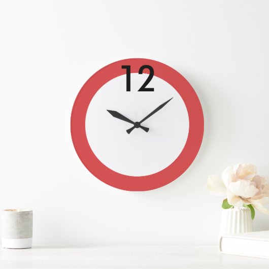 Nummer 12 Acrylwand-Uhr Große Wanduhr (Zuhause)