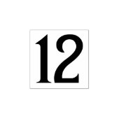 Nummer 12 Briefmarke in Kautschuk Gummistempel (Prägung)