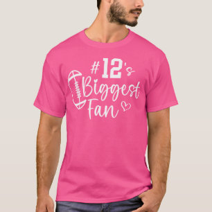Nummer 12 Größter Fan Fußballspieler Mama Papa Fam T-Shirt