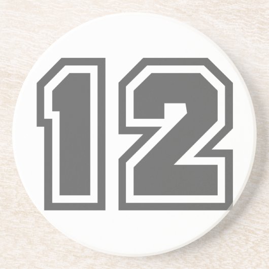 Nummer 12 sandstein untersetzer (Vorne)