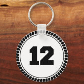 Nummer 12 schlüsselanhänger (Vorderseite)