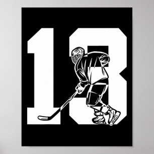 Nummer 13 Jahre Eishockey 13. Geburtstag (1) Poster