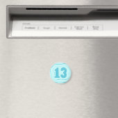 Nummer 13 Magnet mit aqua-blauen Rippeln (In Situ (Geschirrspüler))