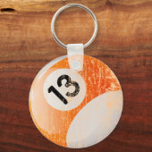 NUMMER 13 MILLIARDS BALL - ALTER UND ERODIERT SCHLÜSSELANHÄNGER (Vorderseite)