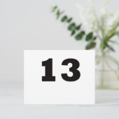 Nummer 13! postkarte (Stehend Vorderseite)