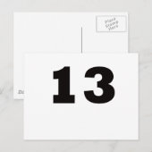Nummer 13! postkarte (Vorne/Hinten)
