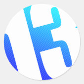 Nummer 13 runder aufkleber (Vorderseite)