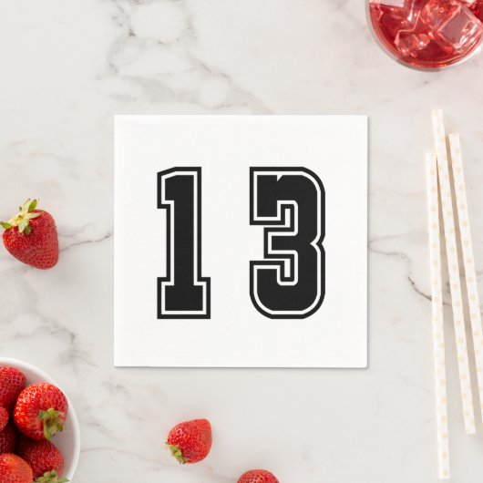 Nummer 13 serviette (Beispiel)