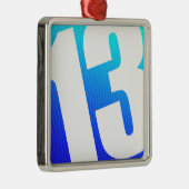 Nummer 13 silbernes ornament (Rechts)