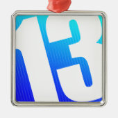 Nummer 13 silbernes ornament (Vorne)