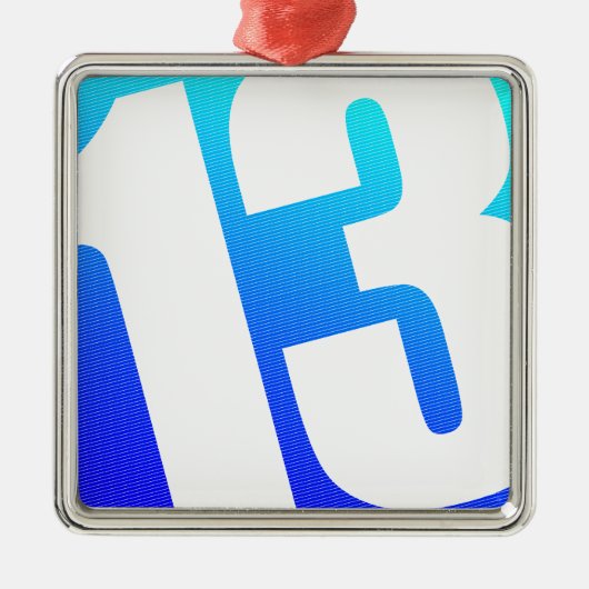 Nummer 13 silbernes ornament (Vorne)