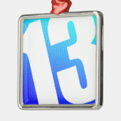 Nummer 13 silbernes ornament (Links)