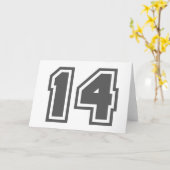 Nummer 14 karte (Gelbe Blume)