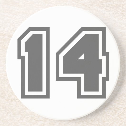 Nummer 14 sandstein untersetzer (Vorne)