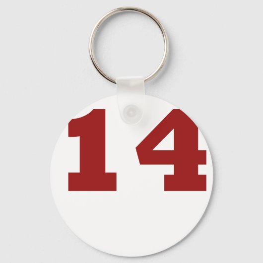 Nummer 14 schlüsselanhänger (Vorderseite)