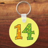 Nummer 14 schlüsselanhänger (Vorderseite)