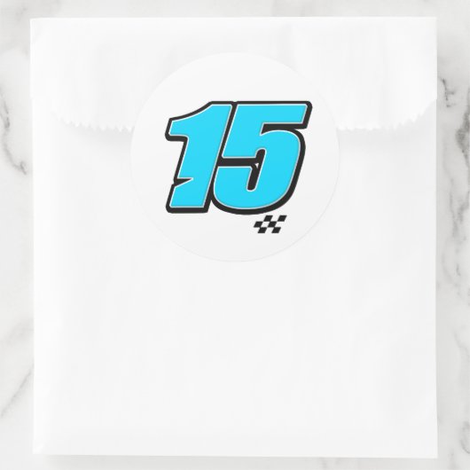 Nummer 15 - Aufkleber (Tasche)