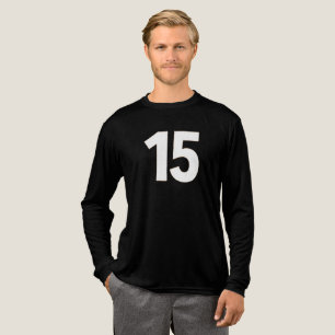 Nummer 15 Druck Neuheit Tri-Blend Shirt