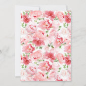 Nummer 15 Elegant Pink Floral Moderne Quinceñera Einladung (Rückseite)