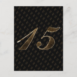 Nummer 15 Mädchen 15. Quinceanera Geburtstagsfeier Postkarte