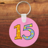 Nummer 15 schlüsselanhänger (Vorderseite)