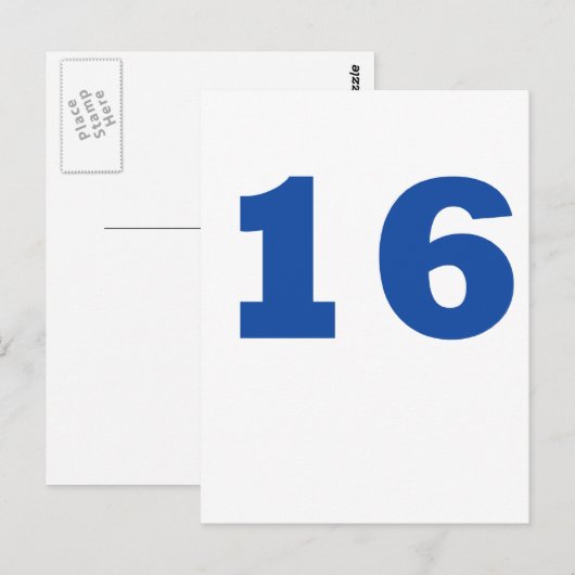 Nummer 16 postkarte (Vorne/Hinten)