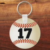 Nummer 17 Baseball Schlüsselanhänger (Vorderseite)