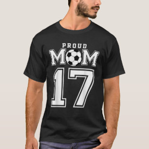 Nummer 17 Benutzerdefinierte Stolze Fußball-Mama P T-Shirt
