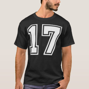 Nummer #17 Sports Jersey Lucky Favorite Number Pre T-Shirt