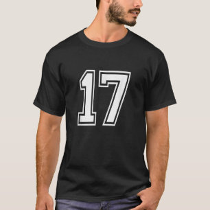 Nummer 17 T Shirt Geburtstag Varsity Sports Team J