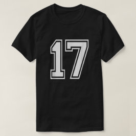 Nummer 17 Varsity Sports Team Jersey 17. Geburtsta T-Shirt