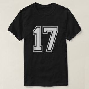 Nummer 17 Varsity Sports Team Jersey 17. Geburtsta T-Shirt