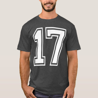 Nummer 17 Varsity Sportseam Jersey 17. Geburtstag T-Shirt