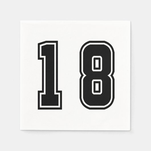 Nummer 18 serviette (Vorderseite)