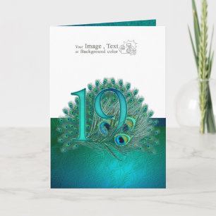 Nummer 19 / Alter / Jahre / 19. Geburtstagsvorlage Karte