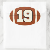 Nummer 19 Fußball-Aufkleber Ovaler Aufkleber (Tasche)