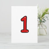 Nummer 1, 1, 1 Jahr, Nummer 1, Nummer 1 Einladung (Stehend Vorderseite)