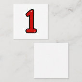 Nummer 1, 1, 1 Jahr, Nummer 1, Nummer 1 Quadratische Visitenkarte (Vorne/Hinten)