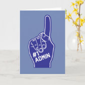 Nummer 1 Admin Foam Finger Karte (Gelbe Blume)
