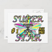 Nummer 1 Alle Pro Super Star Postkarte (Vorne/Hinten)