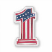 Nummer 1 Amerikaner Aufkleber (Vorderseite)