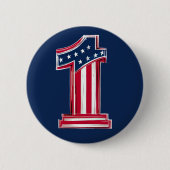 Nummer 1 Amerikaner Button (Vorderseite)