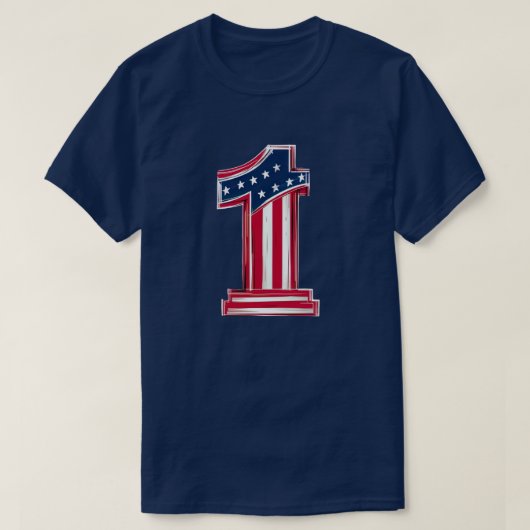 Nummer 1 Amerikaner T-Shirt (Design vorne)