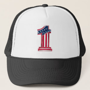 Nummer 1 amerikanischer Hut Truckerkappe